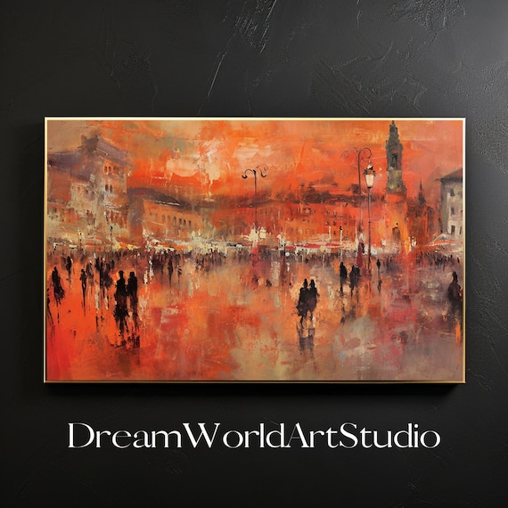 Landscape Art, Impressionist Oil Painting, Abstract Downloadable Home Decor, Stock Images.
