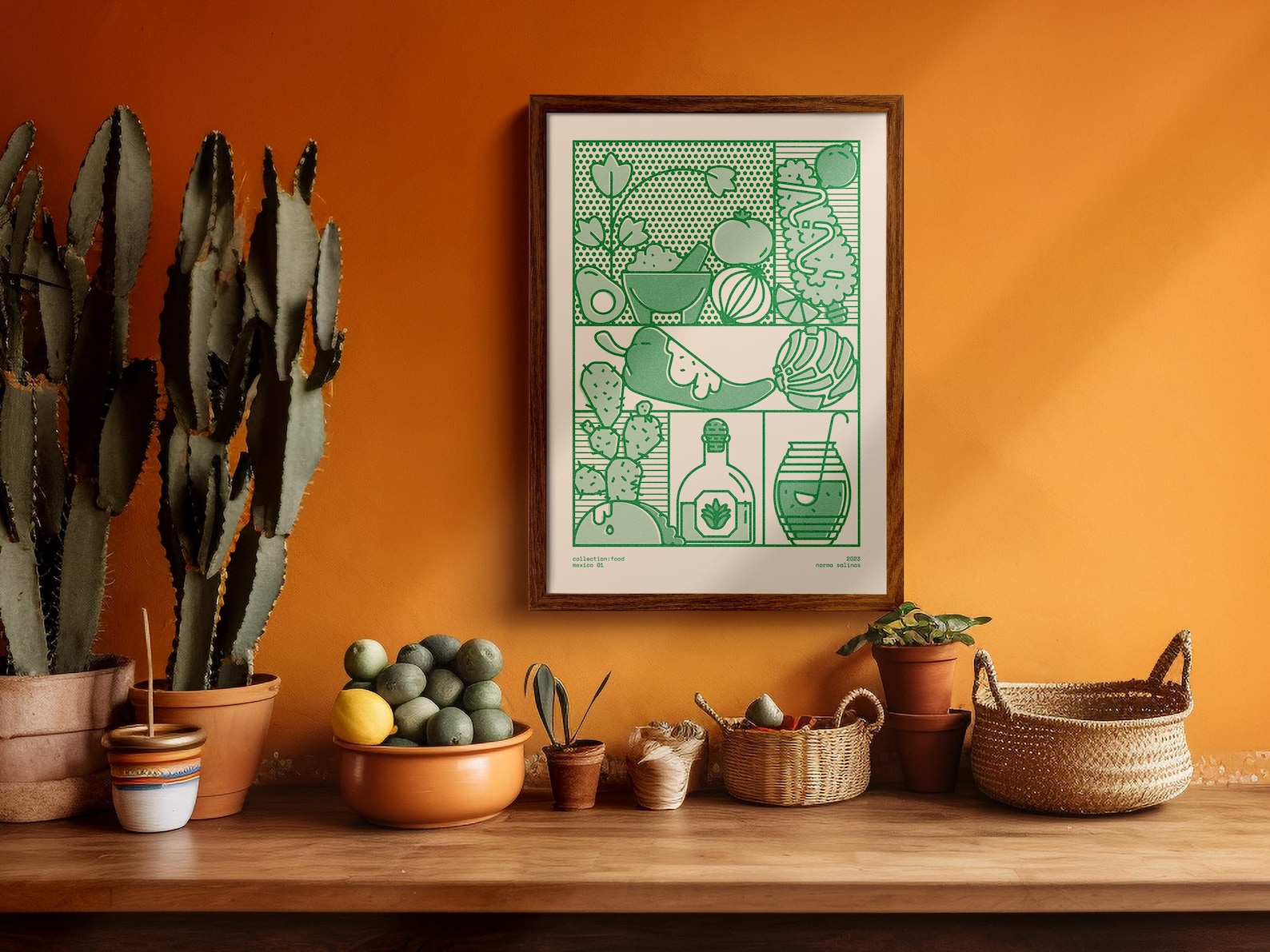 Mexican Food Art A3 Riso Print Comida Mexicana Authentic Etsy