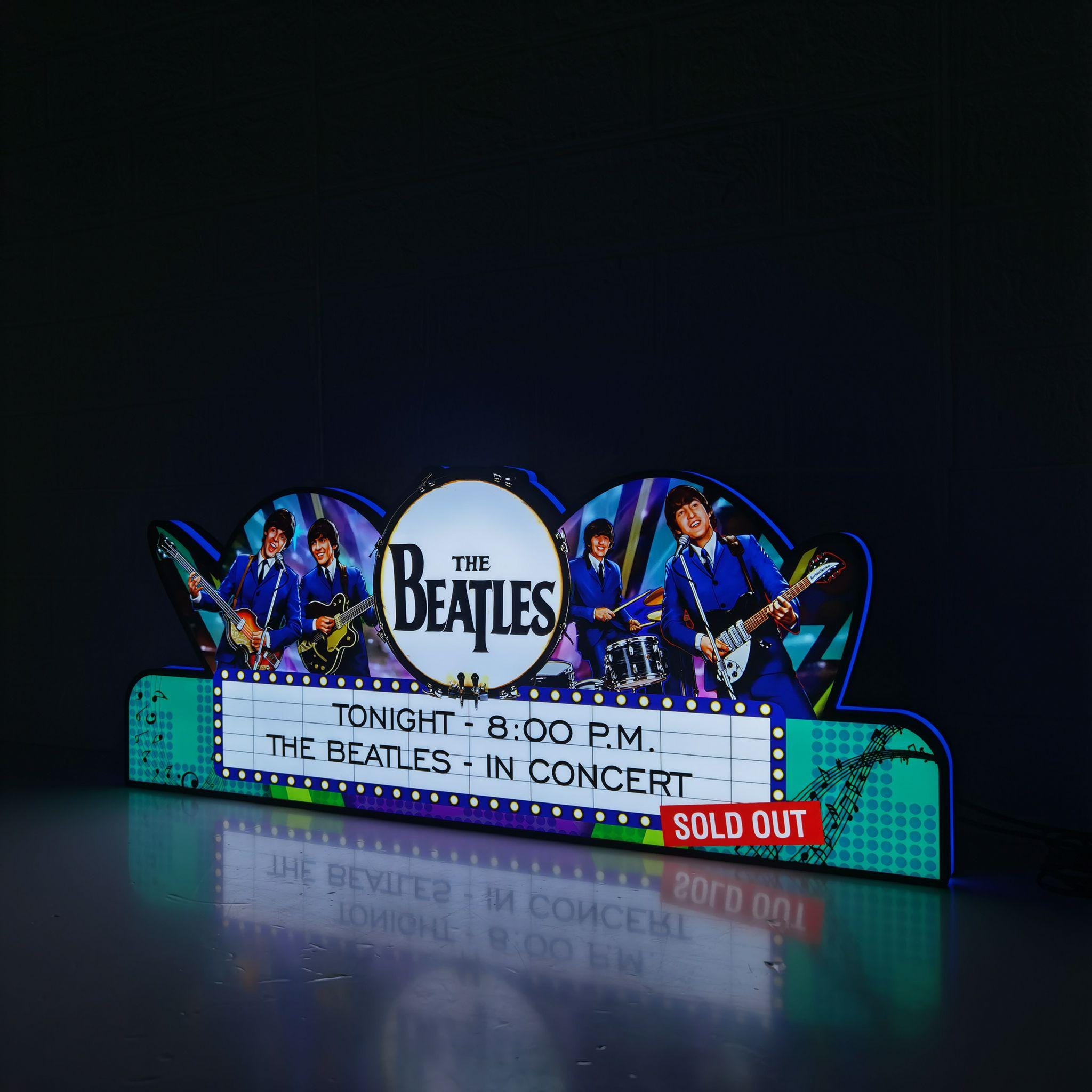 Rare - the Beatles Pinball Topper LED - USB - Dimmeable - Limited