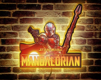 Rara caja de luz LED The Mandalorian Pinball Topper: ¡mejora tu aventura de Star Wars!