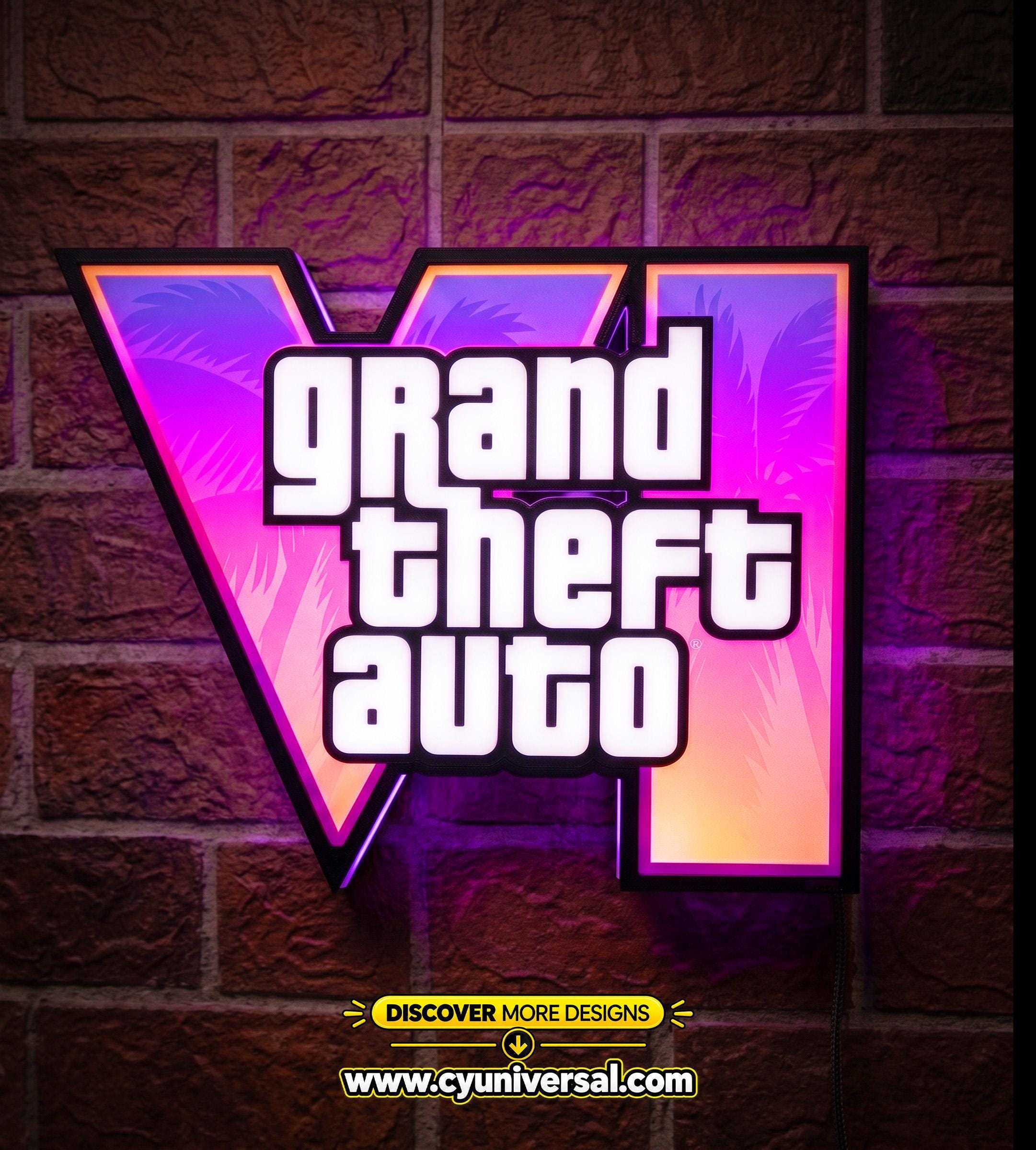 Grand Theft Auto Light Box - Etsy