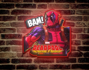 Custom Deadpool Pinball Topper LED Lightbox - Enhance Your Gaming Experience!