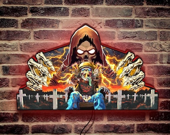 Topper de Pinball Remasterizado de Metallica: Remasterización de Shock - Regulador de intensidad - Caja de luz LED