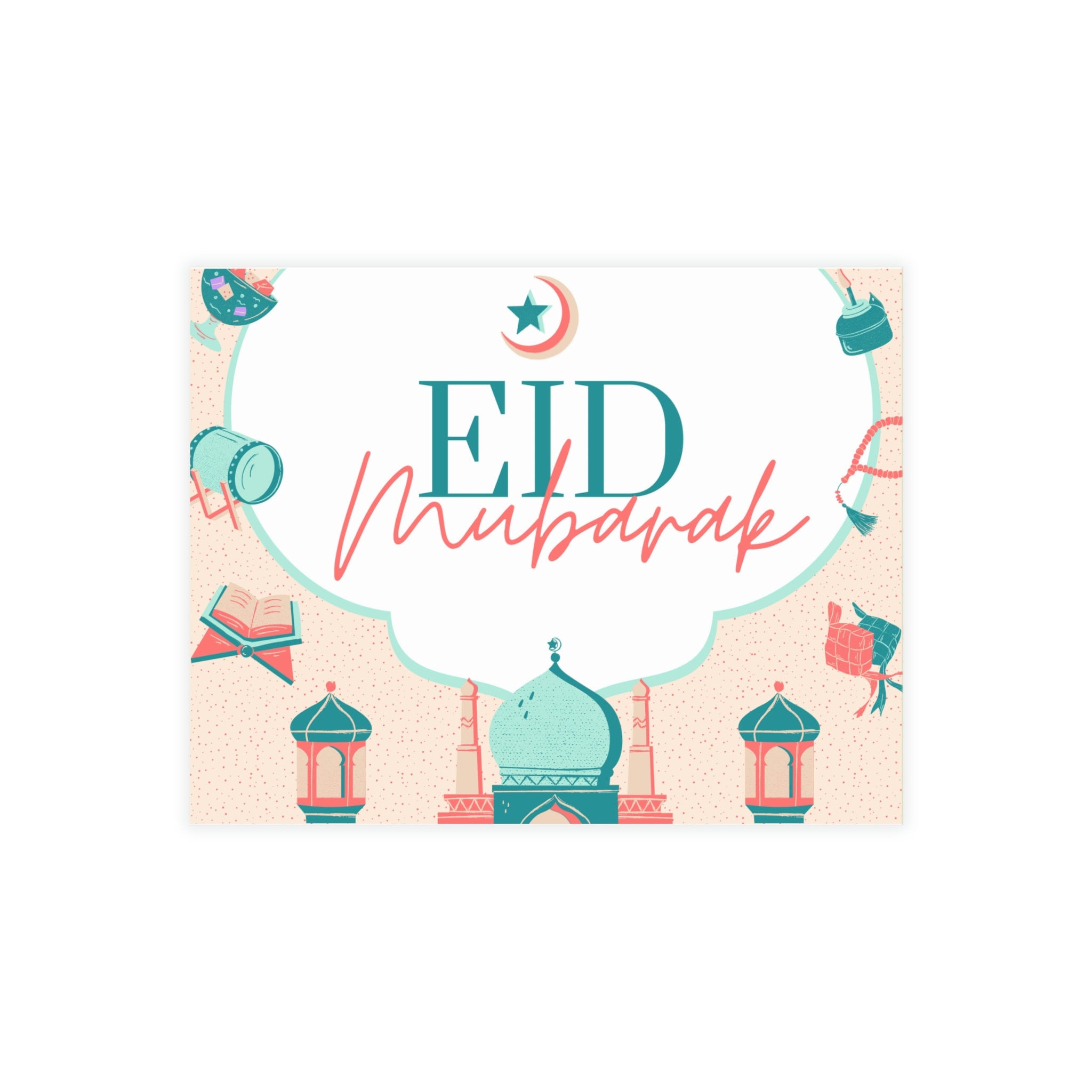 Eid Mubarak Greeting Card Bundles Printed on Both Sides Etsy