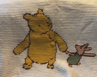 Piglet and Pooh Baby Blanket Pattern