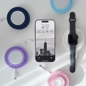 Yoyo | 2024 MagSafe and Apple Watch Compatible Charging Puck with Wired Management