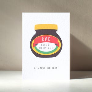Love It Or Hate It - A6 aangepaste naam eten verspreid smakelijke grappige woordspeling Gelukkige Valentijnsdag Verjaardagskaart - Gratis personalisatie