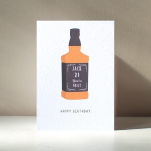 A6 aangepaste naam leeftijd whisky whisky geest alcohol drinken grappige woordspeling gelukkige verjaardag liefdeswenskaart - gratis personalisatie