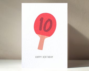 You Pong - A6 Custom Age Ping Pong Table Tennis Sport Game Silly Rude Funny Pun Happy Birthday Love Greeting Card - Free Personalisation