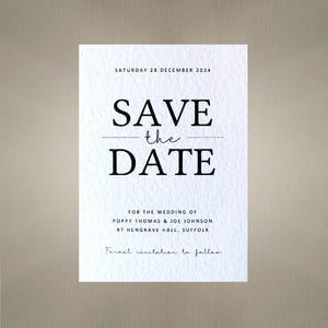 Biglietti e buste Save the Date - Inviti per annunci di matrimonio, fidanzamento, celebrazione, formato A6 - Personalizzazione gratuita