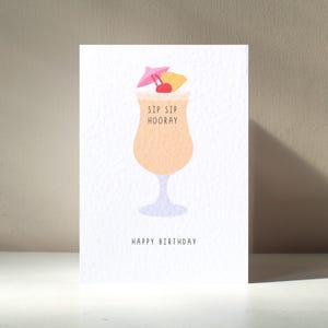 Piña Colada - A6 spiritusmixer drinken alcohol cocktail kokosnoot rum ananas fun woordspeling verjaardag liefdeswenskaart - gratis personalisatie
