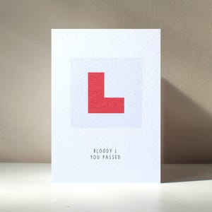 Bloody L - A6-rijbewijs geslaagd winnen gefeliciteerd bestuurder auto fiets grappige woordspeling gelukkige verjaardag liefdeswenskaart - gratis personalisatie