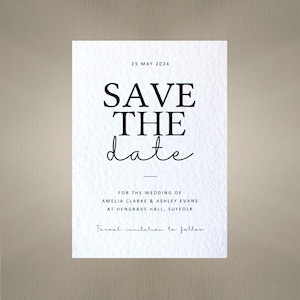 Biglietti e buste Save the Date - Inviti per annunci di matrimonio, fidanzamento, celebrazione, formato A6 - Personalizzazione gratuita