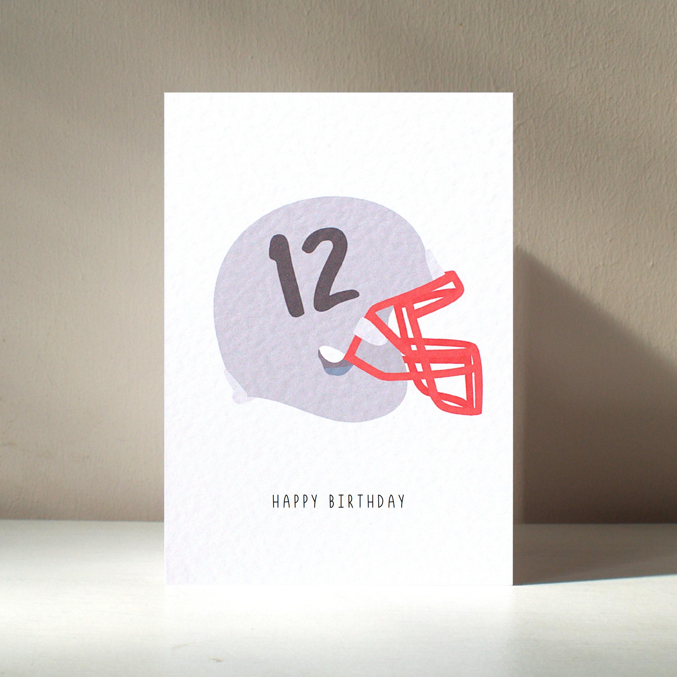 You're a Helmet - A6 Custom Age American Football NFL Sport Cheeky Rude Funny Pun Happy Birthday Love Greeting Card - Free Personalisation