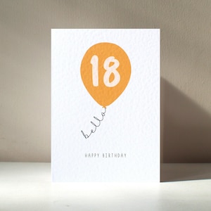 Balloon - A6 Custom Age Name Birthday Anniversary Balloon Celebration Funny Pun Happy Birthday Love Greeting Card - Free Personalisation