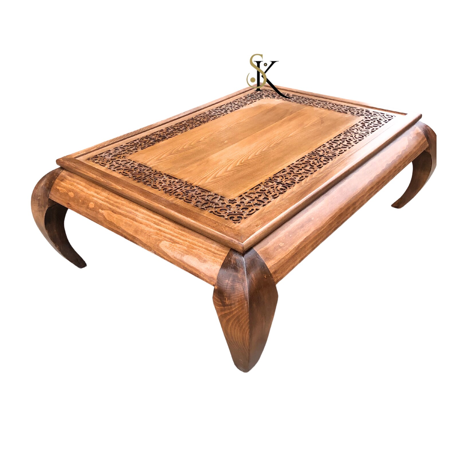 Coffee Table for Living Room ,rustic Table Basse ,hand Carved Table for