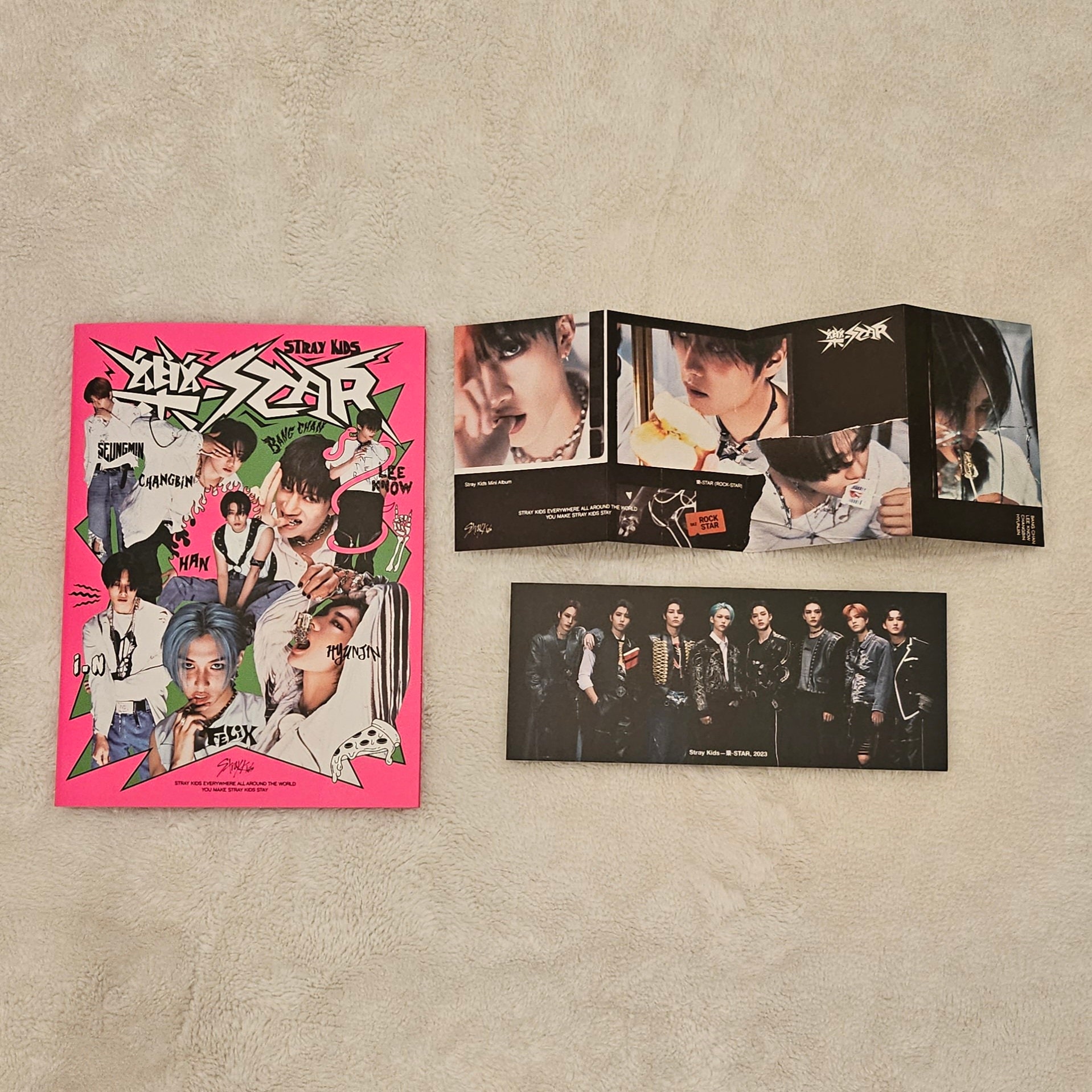 Stray Kids ROCK-STAR Unboxing Limited Star, Target Exclusive Rock, Roll, &  Felix Postcard Versions 