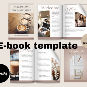 E-boeksjabloon van 30 pagina&#39;s Canva | Bewerkbare e-boeksjabloon | E-boek digitale download | Werkmapsjabloon Canva | Bewerkbare werkmap | Canva e-boek