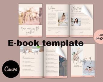 30 Page Ebook Template Canva | Editable Ebook Template | Ebook Digital Download | Workbook Template Canva | Editable Workbook | Canva Ebook