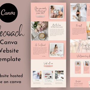 Websitesjabloon voor levenscoach | Canva-websitesjabloon | Website | Sjabloon voor bestemmingspagina's | Websitethema | Website voor coaches