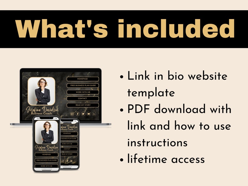 Canva Template Link in BIO Template Business Coach Canva Link in BIO Etsy