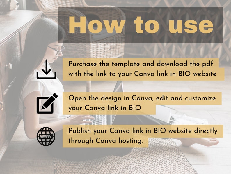 Canva Template Link in BIO Template Business Coach Canva Link in BIO Etsy