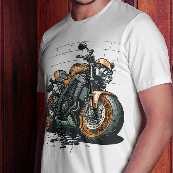 Roadster Motorcycle T-Shirt | Custom Graphic Bike Shirt | Unique Vehicle Tshirt Gift for Men, Women | Unisex Tee