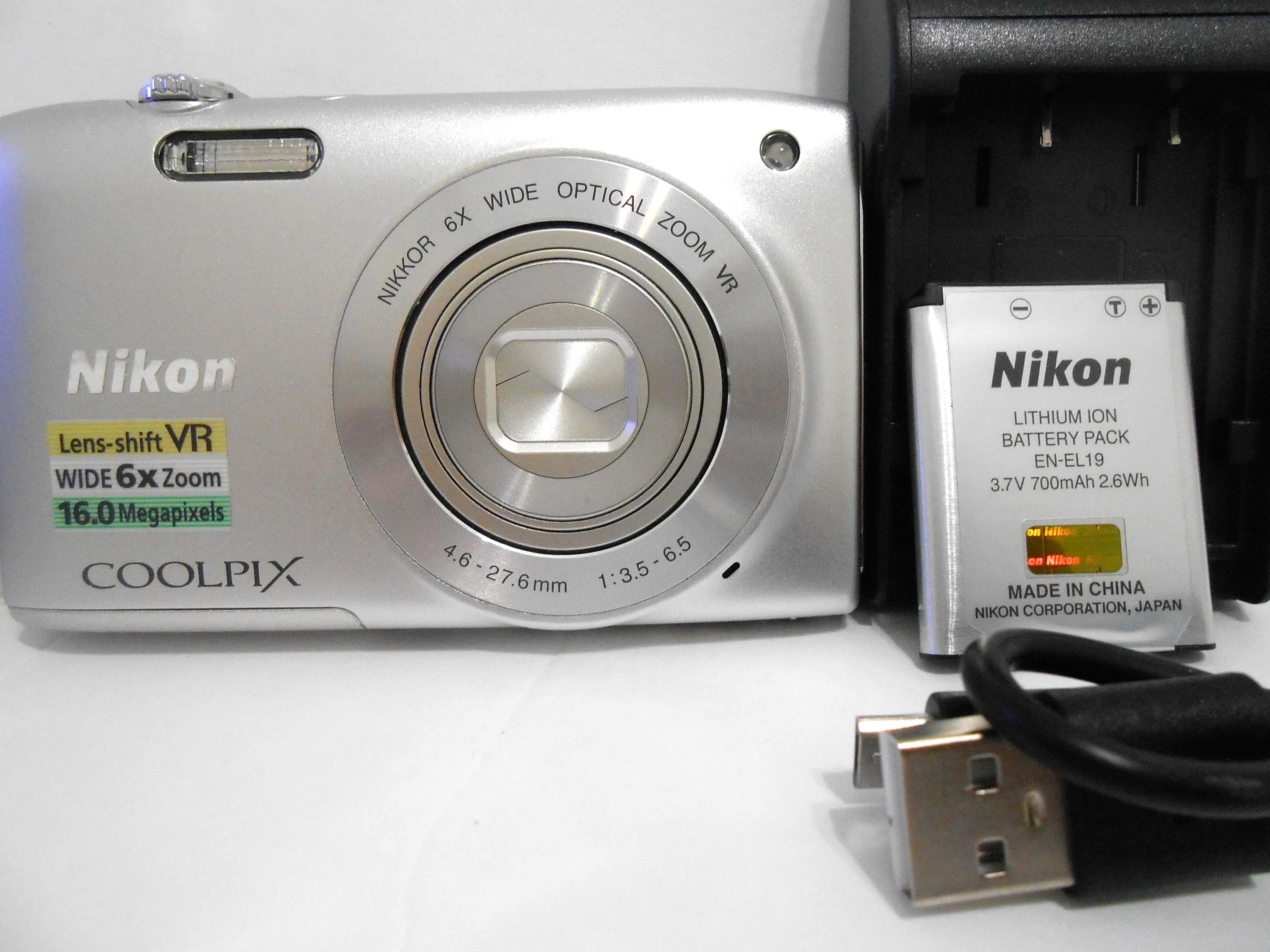 Nikon COOLPIX S3300 16 MP Digital Camera With 6x Zoom With Charger