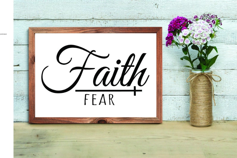 Faith Over Fear Wall Art Printable Digital Download Etsy