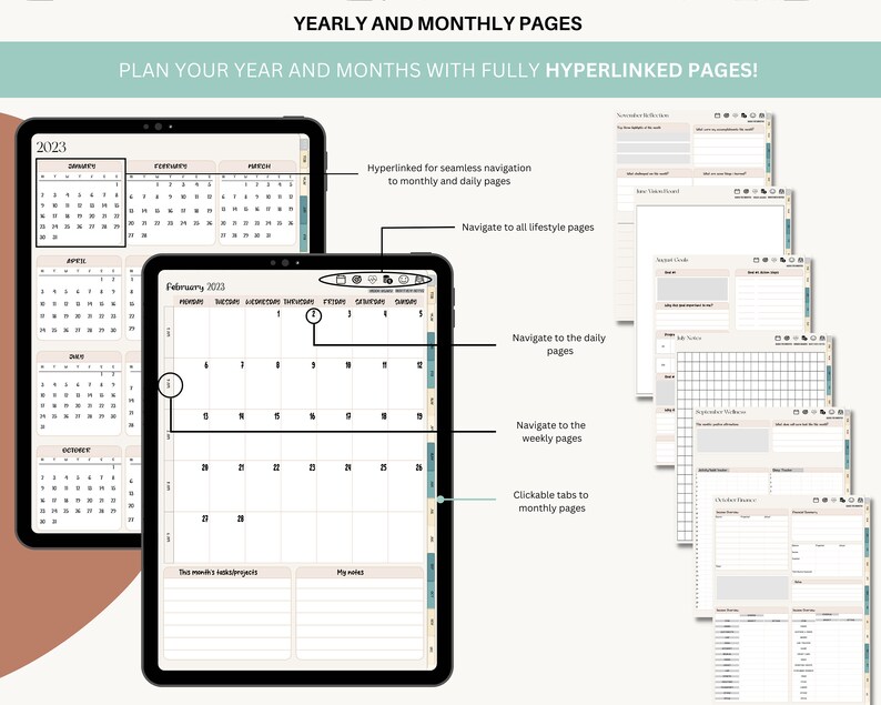 2024 2025 Remarkable 2 Ultimate Planner Hyperlinked Digital Planner ...
