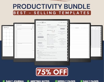 Daily Planner 2026 + 2027 for Remarkable 2, Templates for Remarkable, Daily Planner Template, Calendar for Remarkable