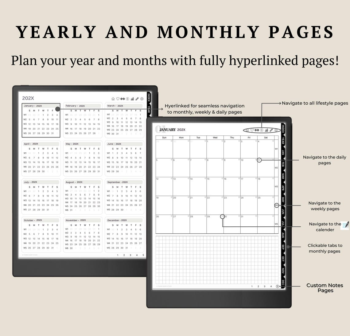 Remarkable 2 Planner 2026 2027, Daily Remarkable Planner & Journal ...