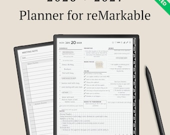 reMarkable Paper Pro Templates 2026 | reMarkable Planner 2026 | reMarkable 2 Templates Bundle