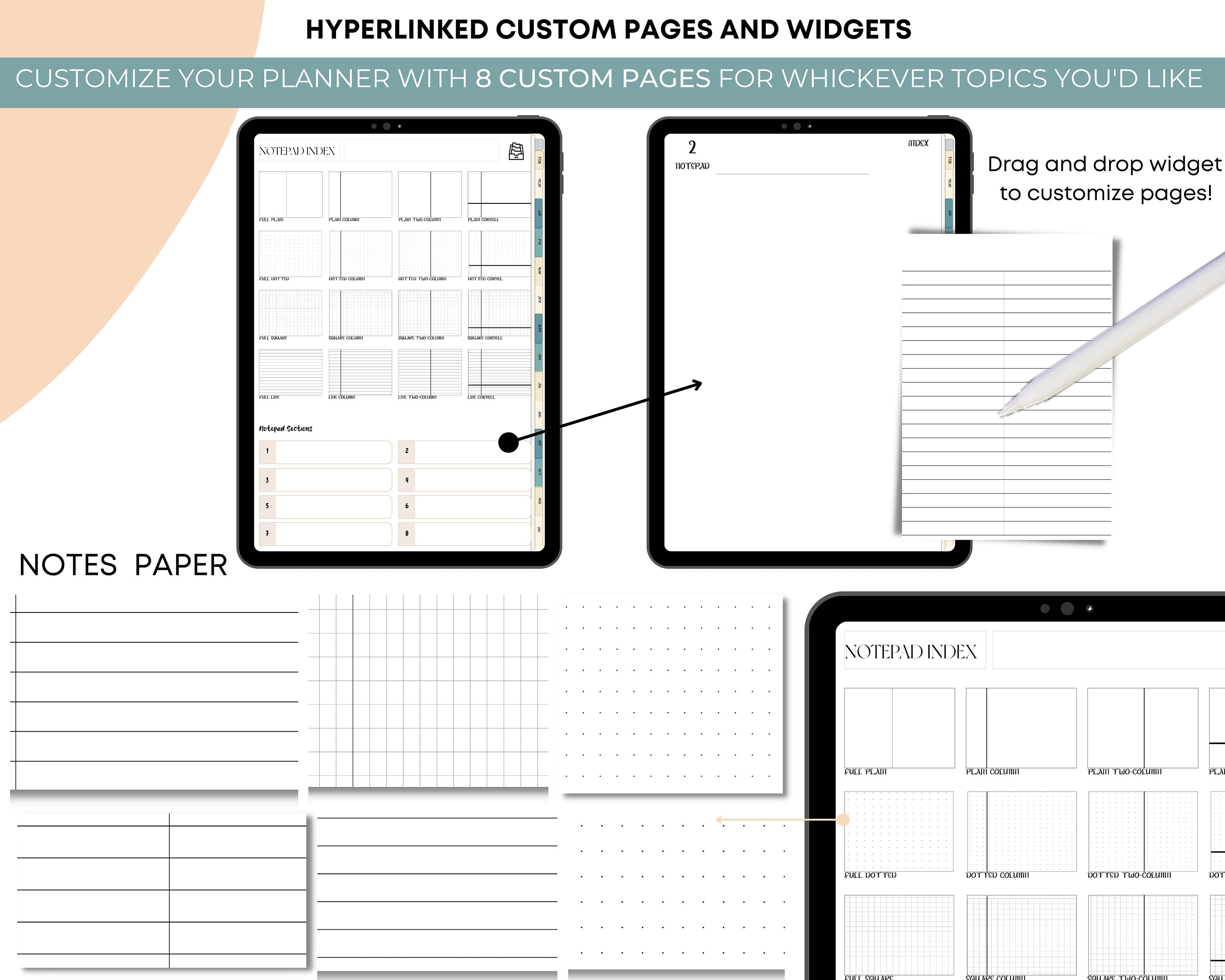 2024 2025 Remarkable 2 Ultimate Planner, Hyperlinked Digital Planner