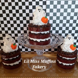 Faux Halloween Chocolate Crunch Layered Cake