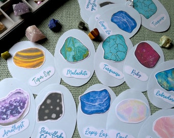 Crystal Flashcards: Montessori Rocks and Minerals Learning (PDF)