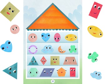 Montessori Shapes Matching Activity: Homeschool Toddler Printable (PDF)