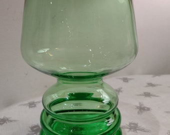 Vase moderne en verre vert scandinave de style scandinave, 19 x 10 cm