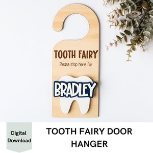Archivo digital para colgar dinero en la puerta del Hada de los Dientes, archivo SVG para colgar dinero en la puerta del Hada de los Dientes, archivo SVG de recuerdo para niños, archivo digital de recuerdo para niños