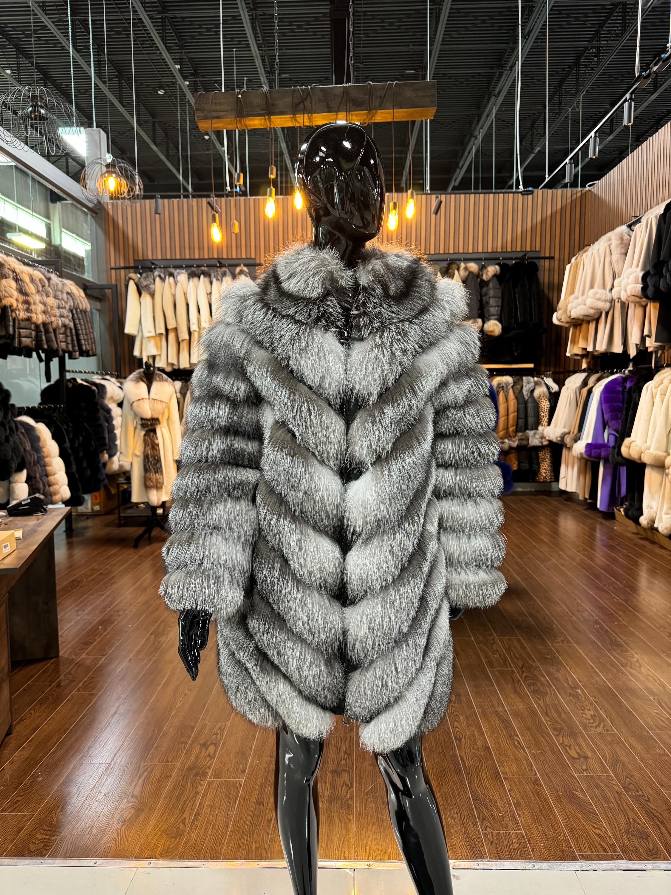 最終価格❣️◇【シルバーFOX】シルバー＆ブラックFOXロング