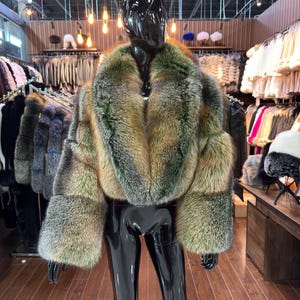 Luxury Real Fox Fur Jacket – Unique Color & Style