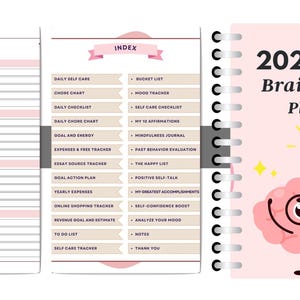 2026 Brain Dump Planner | Anxiety, Mindfulness & Daily Task Tracker | Hyperlinked PDF