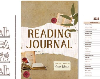 2026 Reading Journal | Digital Book Tracker, Reading Log & Challenge Planner