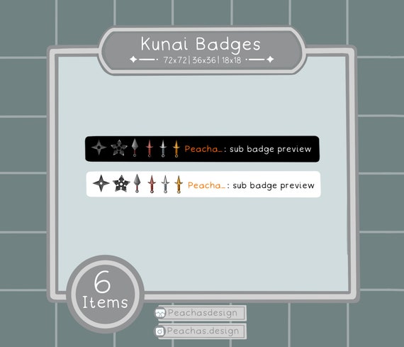Kunai Twitch Badge Graphic by KEN111 · Creative Fabrica