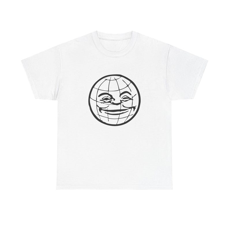 Pulp Fiction T-Shirt: Jimmie Dimmick Smiling Globe - Unisex Heavy Cotton Tee imagem 1