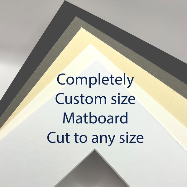 Completely custom size mat board for picture frame cut to your size frame and opening