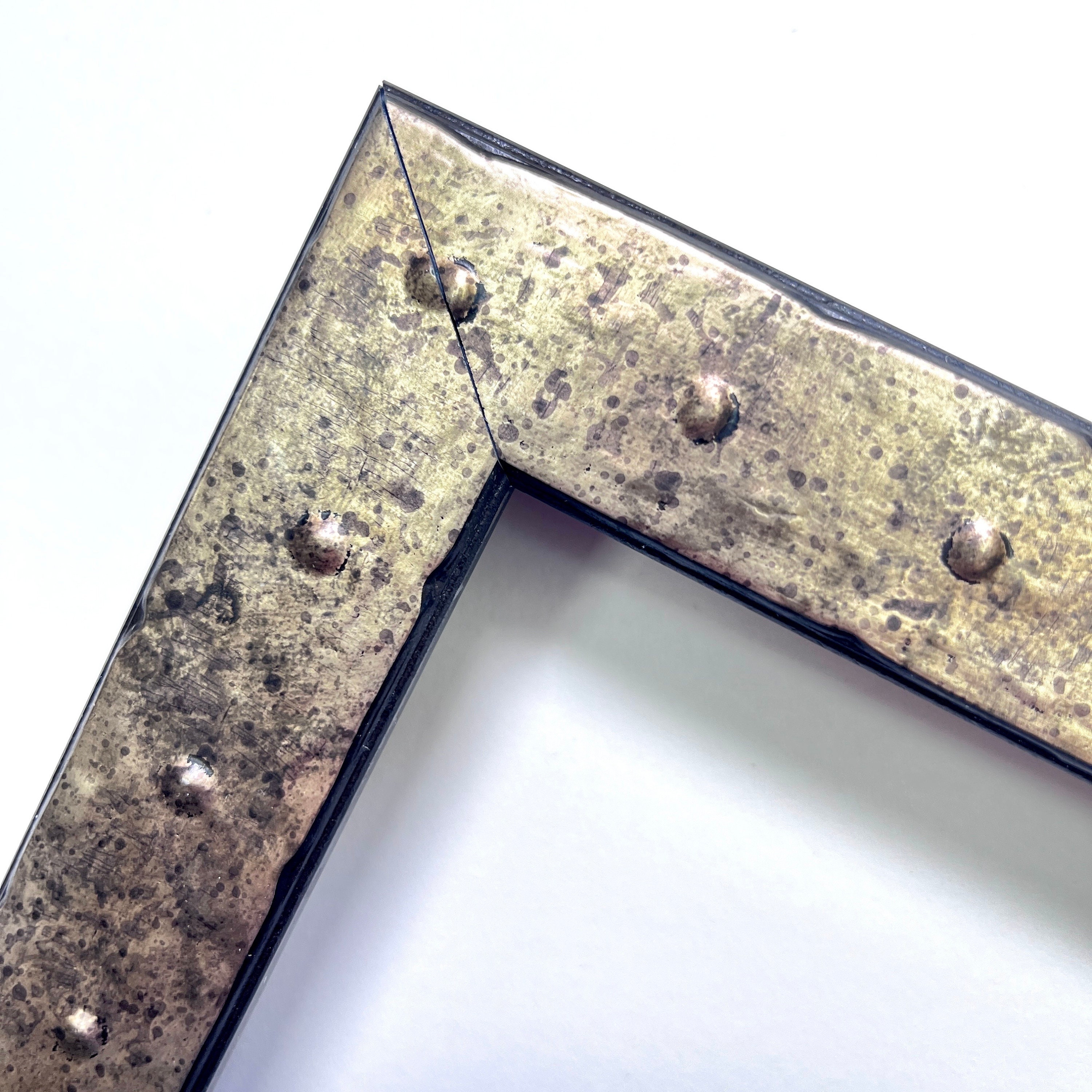 Industrial Style Distressed Warm Pewter Rivet Picture Frame 4x6 5x7 6x8 ...