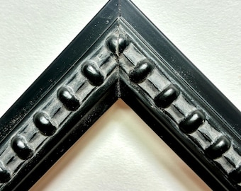Traditional black beaded solid wood picture frame classic contemporary style