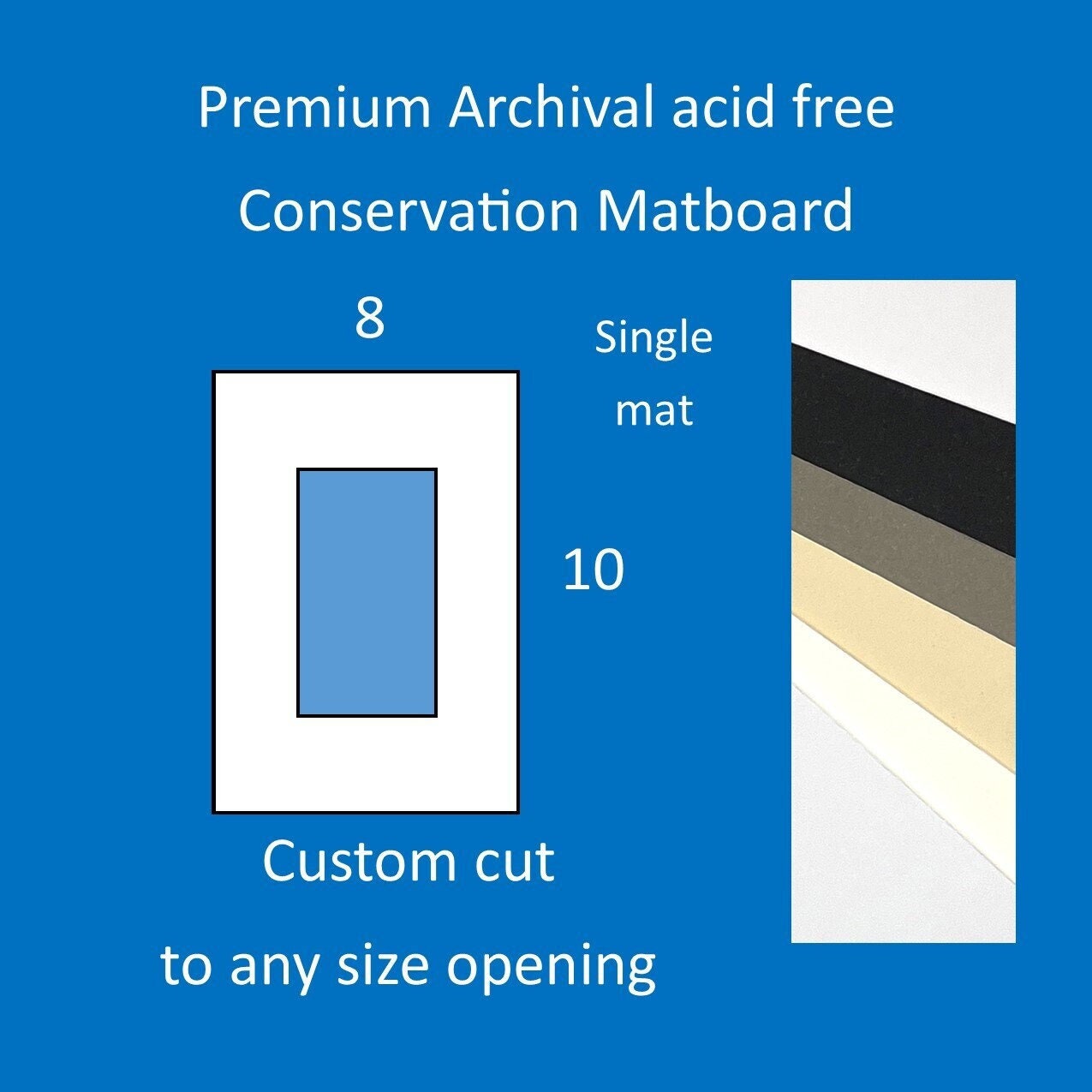 Mat Board Center, Acid-Free Archival 11x14 Inches Metal Edge Drop