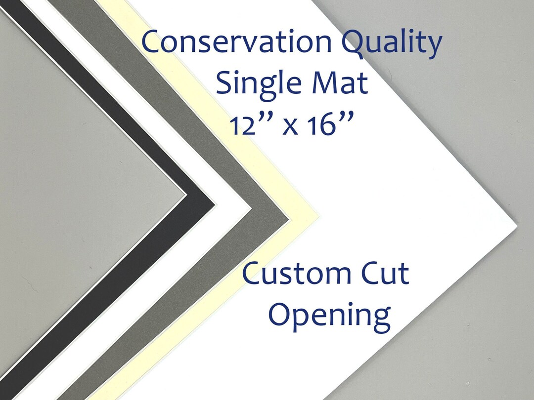 Custom Picture Mat 12x16 Matboard for Framing Custom Cut to Fit Your